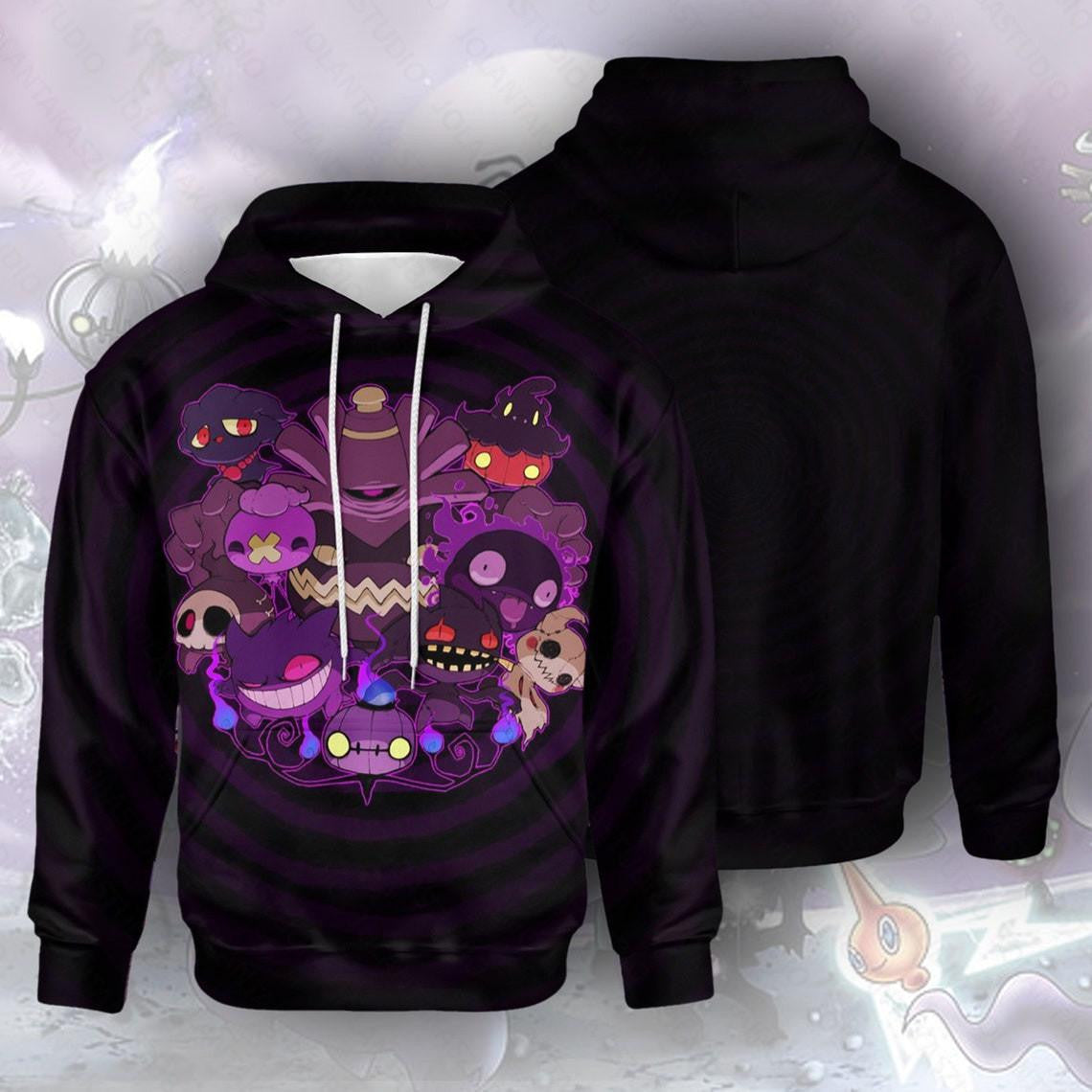 Pokemon Hoodie, Pokemon Gift For Fan, Pokemon Gift Ver21, Aop Hoodie