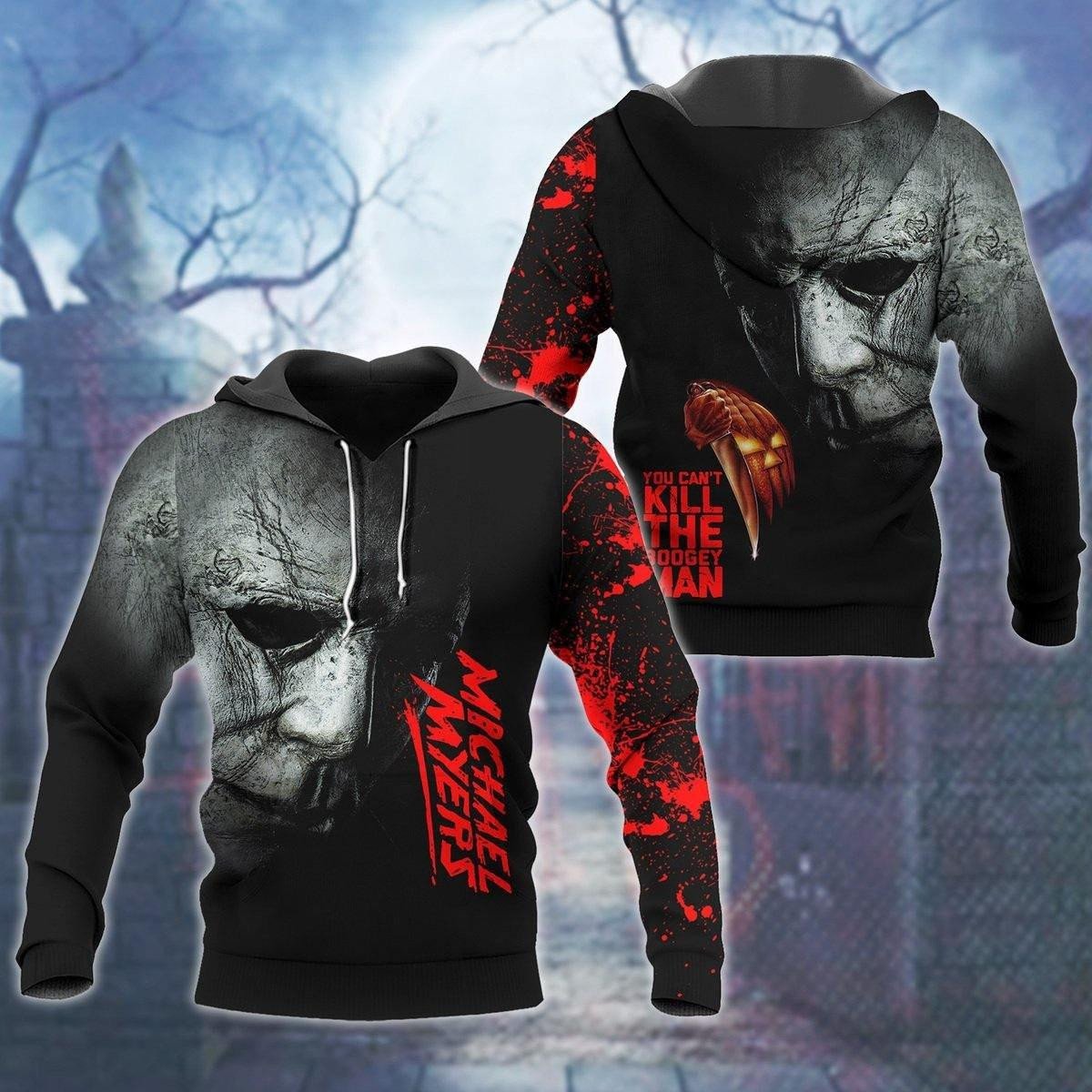 Michael Myers Halloween You Cant Kill The Boogeyman 3d Hoodie Zip Hoodie
