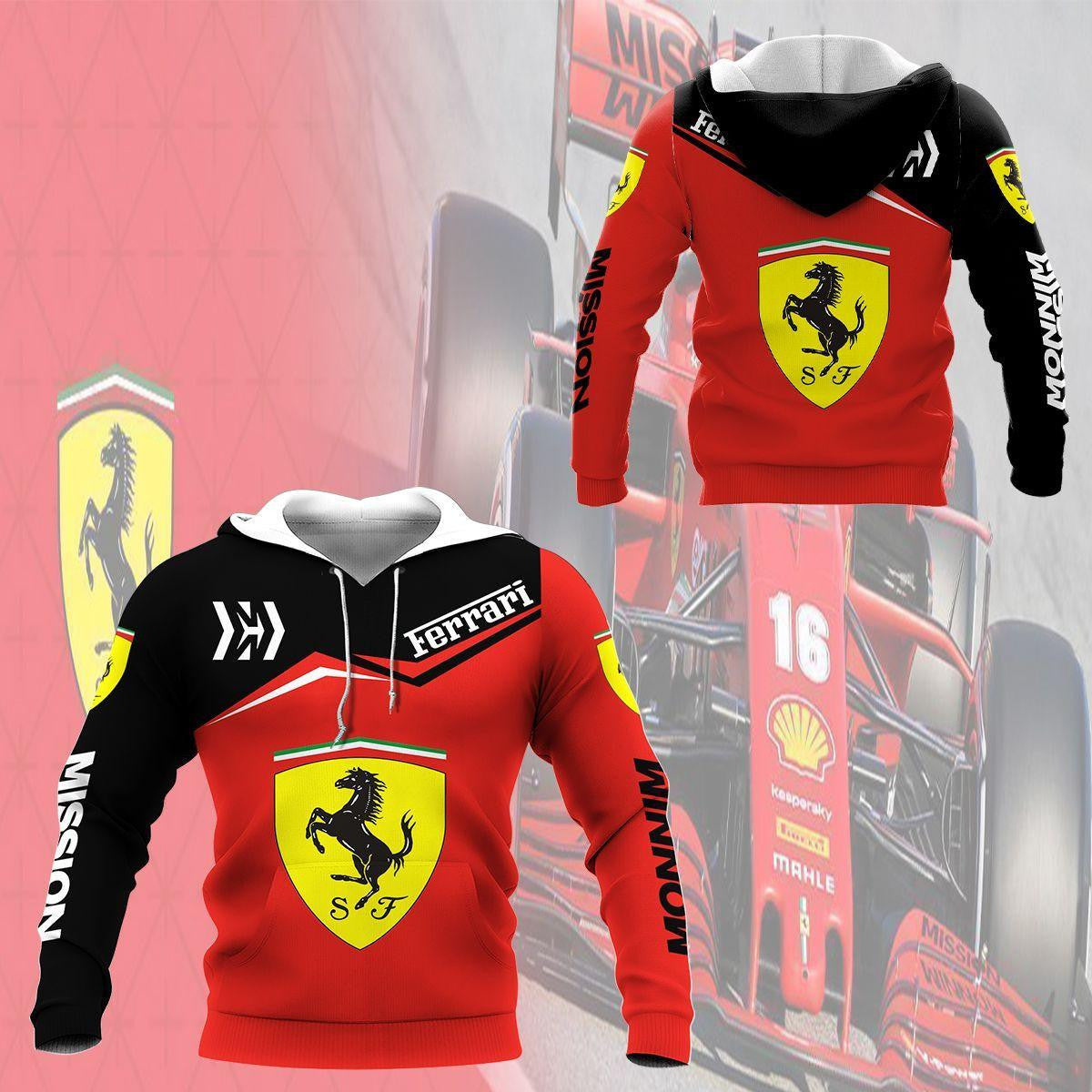 Scuderia Ferrari Luxyry Car 7k955 Fan Gift 3d Zip Hoodie Hoodie Ii0