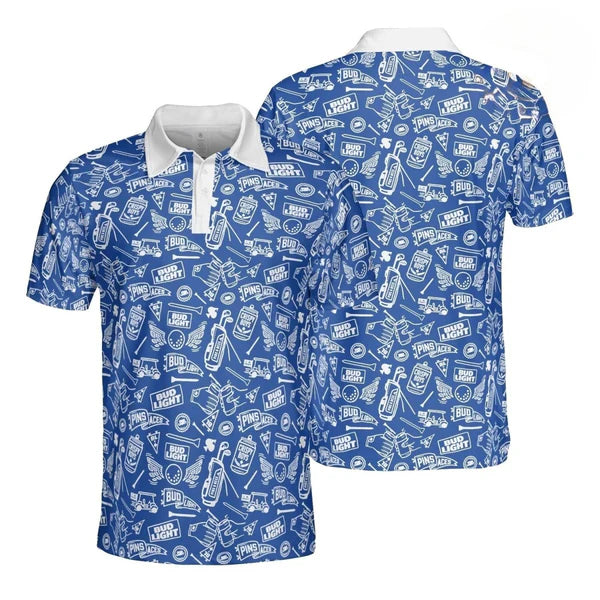 Bud Light Doodle Art Polo Shirt